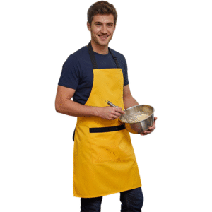 Tablier Devant Jaune En Tissu Polyster