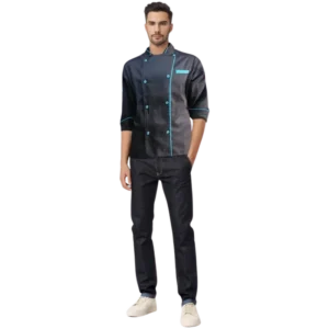 Chemise De Cuisine Gris Bleu