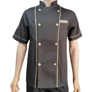 Chemise De Cuisine Marron En Serge