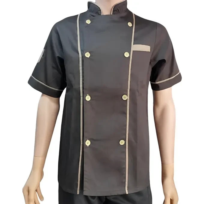 Chemise De Cuisine Marron En Serge