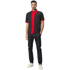 Chemise De Cuisine Noir Rouge