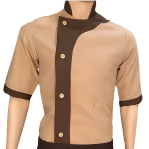 Chemise De Cuisine Polyster Beige