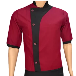 Chemise De Cuisine Polyster Grenat