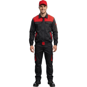 Jacket Et Pantalon Noir Rouge