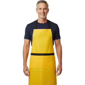 Tablier Devant Jaune En Tissu Polyster