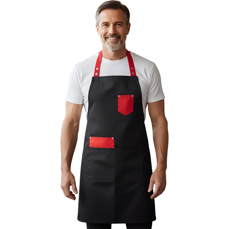 Les Tabliers Devant Noir Rouge