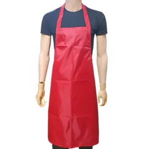 Tablier Devant Rouge En Tissu Impermeable