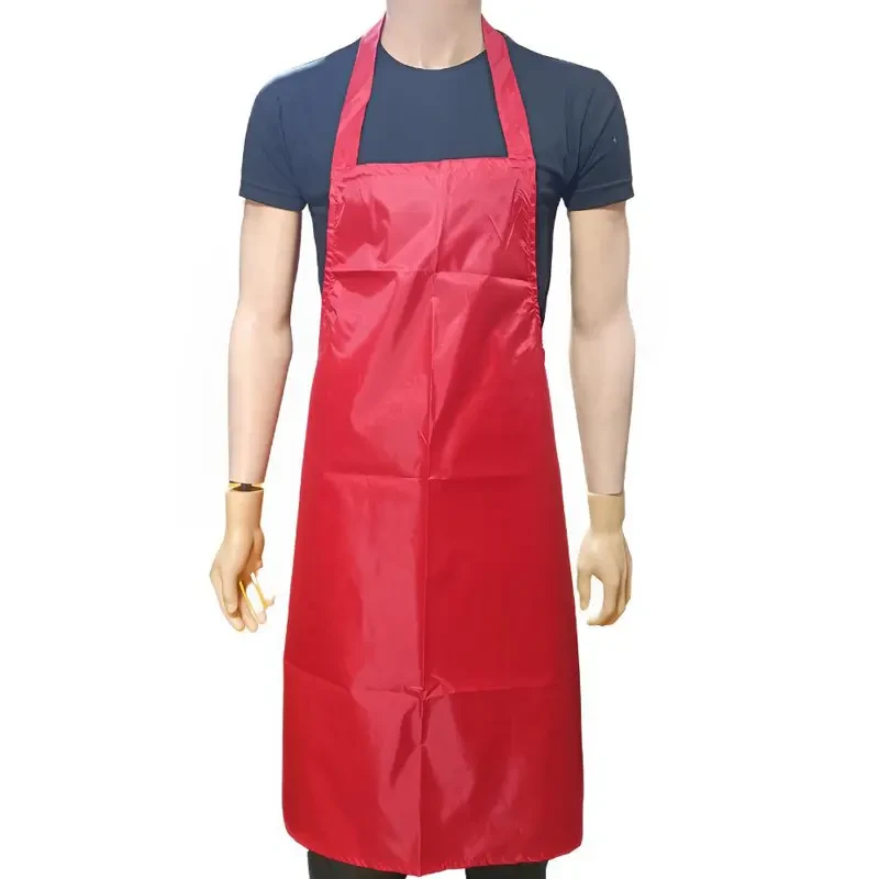Tablier Devant Rouge En Tissu Impermeable
