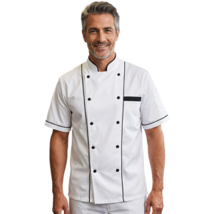 Chemise De Cuisine Blanc Noir