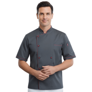 Chemise De Cuisine Gris Grenat