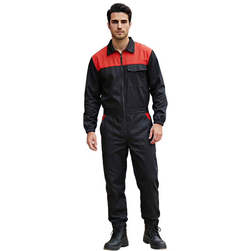 Combinaison Noir-Rouge En Polyster