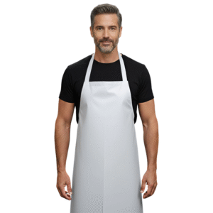 Tablier Devant Blanc En Tissu Impermeable