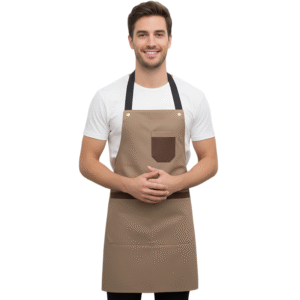 Tablier Devant Beige Kaki En Tissu Serge