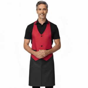 Tablier Devant Bordeau En Tissu Serge