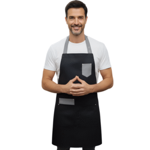 Tablier Devant Noir En Tissu Serge