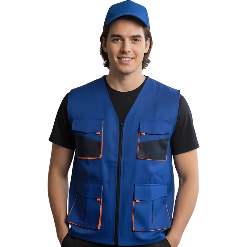 GILET BLEU ROI 04 POCHES